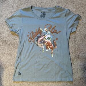 Rodeo Quincy 'Giddy Up' Graphic Tee - Dusty Blue